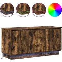 vidaXL Meubles TV, 100 x 38 x 49 cm, bois imitation chêne fumé