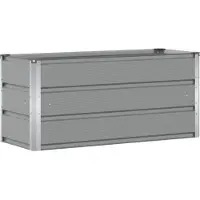 vidaXL Jardinière Gris Clair 100 X 40 X 45 Cm Acier