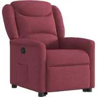 vidaXL Fauteuil relax avec releveur électrique Tissu rouge vin