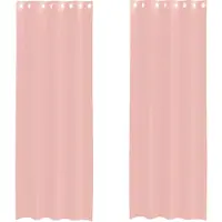 vidaXL Voile Rideaux avec oeillets 2 pcs. Rose 140x300 cm