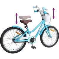 vidaXL Vélo enfant 20 pouces pour 6-11 ans bleu ciel