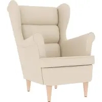 vidaXL Fauteuil blanc 74x84x100 cm lin