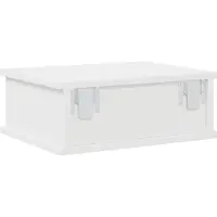 vidaXL Table de chevet Blanc 40 x 31 x 15 cm Bois d'ingénierie