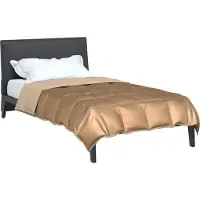 vidaXL Couverture d'été dorée 140 x 220 cm en satin et microfibre