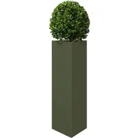 vidaXL Jardinière vert olive triangulaire 30x26x75 cm acier