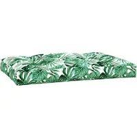 vidaXL Coussins de palette lot de 7 motif de feuilles tissu