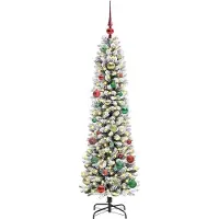 vidaXL Sapin de Noël artificiel Blanc 150 cm PVC, métal et plastique