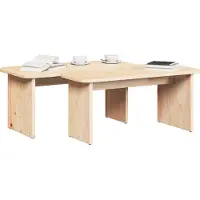 vidaXL Table basse 2 Pcs Naturelle 100 X 69 X 35.5 Cm Lumarko