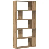 vidaXL Bibliothèque Chêne Artisan 80 x 24 x 159 cm Matériau dérivé du bois