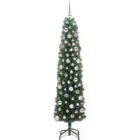 vidaXL Sapin de Noël artificiel Vert 180 cm PVC et acier et plastique