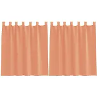 vidaXL Voile Rideaux avec passants 2 pcs. Rouge terracotta 140x140 cm