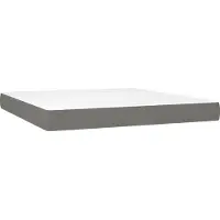 vidaXL Matelas à ressorts ensachés, fermeté moyenne, couleur gris foncé, 152x203x20 cm, tissu