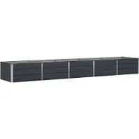 vidaXL Jardinière Anthracite 400 X 80 X 45 Cm Acier
