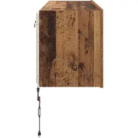 vidaXL Meuble TV avec éclairage LED, aspect bois ancien, 100 x 35 x 41 cm, aggloméré