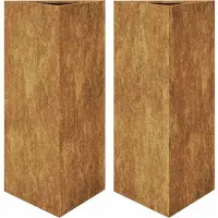vidaXL Jardinières 2 pcs triangulaire acier résistant aux intempéries