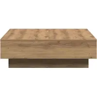 vidaXL Table basse Artisan Placage Chêne, Mdf 90 X 90 X 28 Cm Lumarko