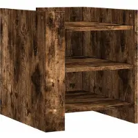 vidaXL Table de chevet chêne fumé 45x50x50 cm bois d'ingénierie