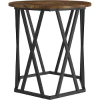 vidaXL Table basse, lot de 2, chêne fumé, bois et acier