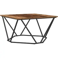 vidaXL Table Basse Bois Ancien 80X80X45 Cm Bois Massif Lumarko !