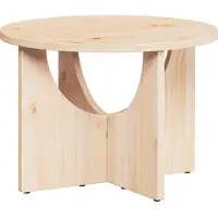 vidaXL Table basse nature 50 x 50 x 35 cm pin massif