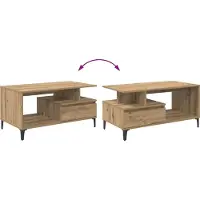 vidaXL Table basse en chêne Artisan 90 x 49 x 45 cm Bois composite