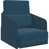 vidaXL Canapé-Lit Bleu 65 x 80 x 83 cm Velours
