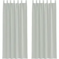 vidaXL Voile Rideaux avec passants 2 pcs. Gris clair 140x260 cm
