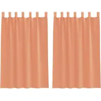 vidaXL Voile Rideaux avec passants 2 pcs. Rouge terracotta 140x175 cm