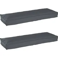vidaXL Set de coussins de palette 2 pcs Anthracite 120 x 40 x 8 cm