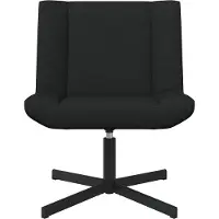 vidaXL Chaise pivotante Noir 63 x 75 x 76 cm Tissu