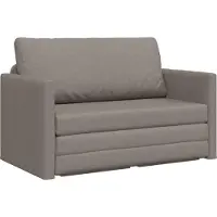 vidaXL Canapé-lit 110cm tissu taupe