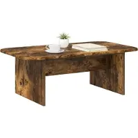 vidaXL Table basse en bois imitation chêne fumé, 93 x 53 x 33 cm
