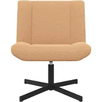 vidaXL Chaise pivotante Beige 63 x 75 x 76 cm Peau de mouton