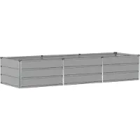 vidaXL Jardinière Gris Clair 240 X 80 X 45 Cm Acier