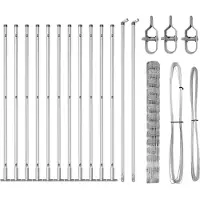 vidaXL Clôture en fil de fer soudé avec socle en béton 25 x 1,4 m Argent
