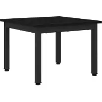 vidaXL Table basse noire imitation chêne 50 x 50 x 36 cm Bois composite