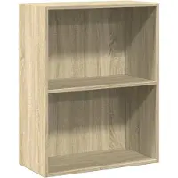 vidaXL Bibliothèque à 2 niveaux chêne sonoma bois d'ingénierie