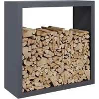 Super Merchant Étagère à bois de chauffage anthracite 100x40x100 cm Acier