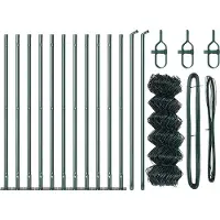 vidaXL Clôture en treillis avec poteaux Vert 0.6 x 25 m Acier