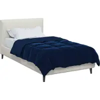 vidaXL Couette toutes saisons bleu foncé 135 x 220 cm microfibre