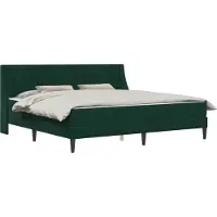 vidaXL Cadre de lit avec matelas vert foncé 200 x 200 cm velours