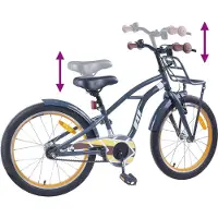 vidaXL Vélo enfant 22 pouces pour enfants de 7 à 12 ans Gris foncé
