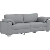 vidaXL Canapé avec coussin Gris clair 219 x 77 x 82 cm tissu