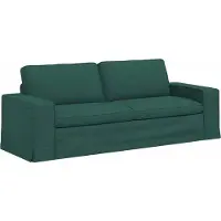 vidaXL Ensemble de canapés, 2 pièces, tissu vert foncé