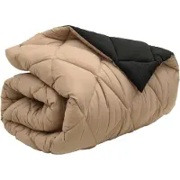 vidaXL , couette d'hiver, 155 x 220 cm, 450 g/m², noire et taupe