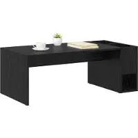 vidaXL Table basse noire imitation chêne 101,5 x 50 x 37 cm