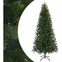 vidaXL Sapin de Noël artificiel Vert 210 cm PVC, PE et acier