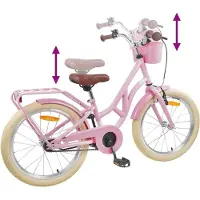 vidaXL Vélo enfant 24 pouces pour enfants de 8 à 12 ans Rose clair