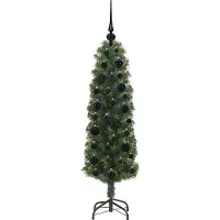 vidaXL Sapin de Noël artificiel Vert 120 cm PVC et acier et plastique