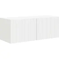 vidaXL Ensemble de meubles TV mural 3 pcs Blanc Bois composite